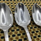 Lot de 3 petites cuillères en métal argenté Christofle, modèle Spatours