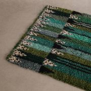 Swedish Mid Century Woven Wool Pile Rug by Marianne Richter, 1960s
