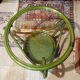 Table basse rotin plateau de verre