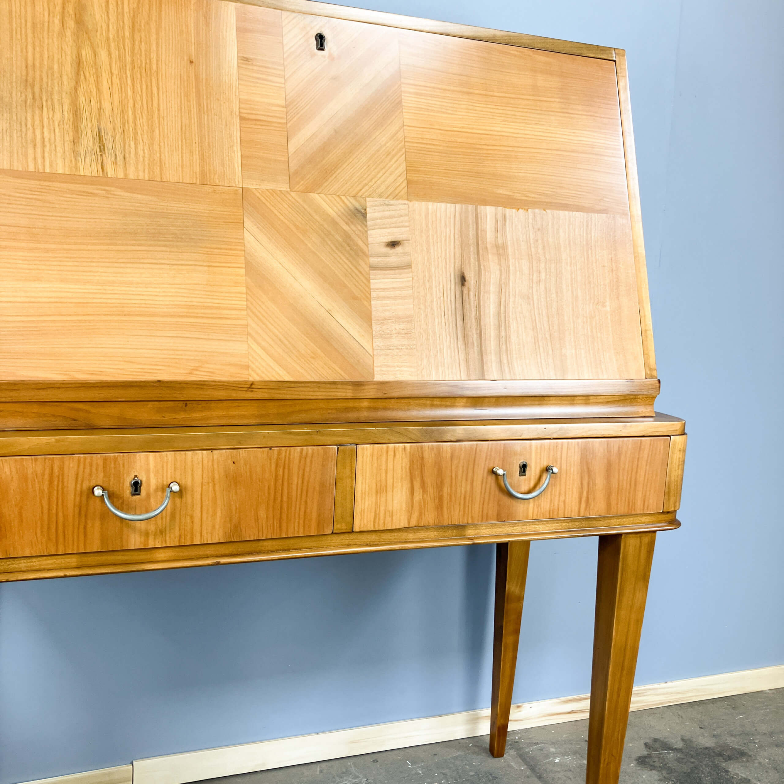 Secretary desk, cherry wood, 1940s