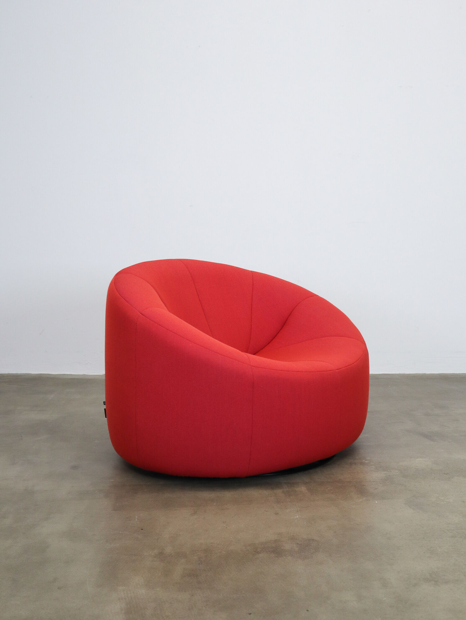 Red Pumpkin chair and ottoman by Pierre Paulin for Ligne Roset