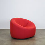 Red Pumpkin chair and ottoman by Pierre Paulin for Ligne Roset