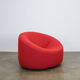 Red Pumpkin chair and ottoman by Pierre Paulin for Ligne Roset
