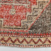 3x10 Red Brown Tribal Pattern Vintage Runner Rug, 78x305Cm