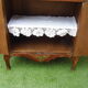 Writing desk louis xvi marquetry rosewood top royal red marble