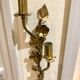 Paire d’appliques fleurs et feuilles laiton