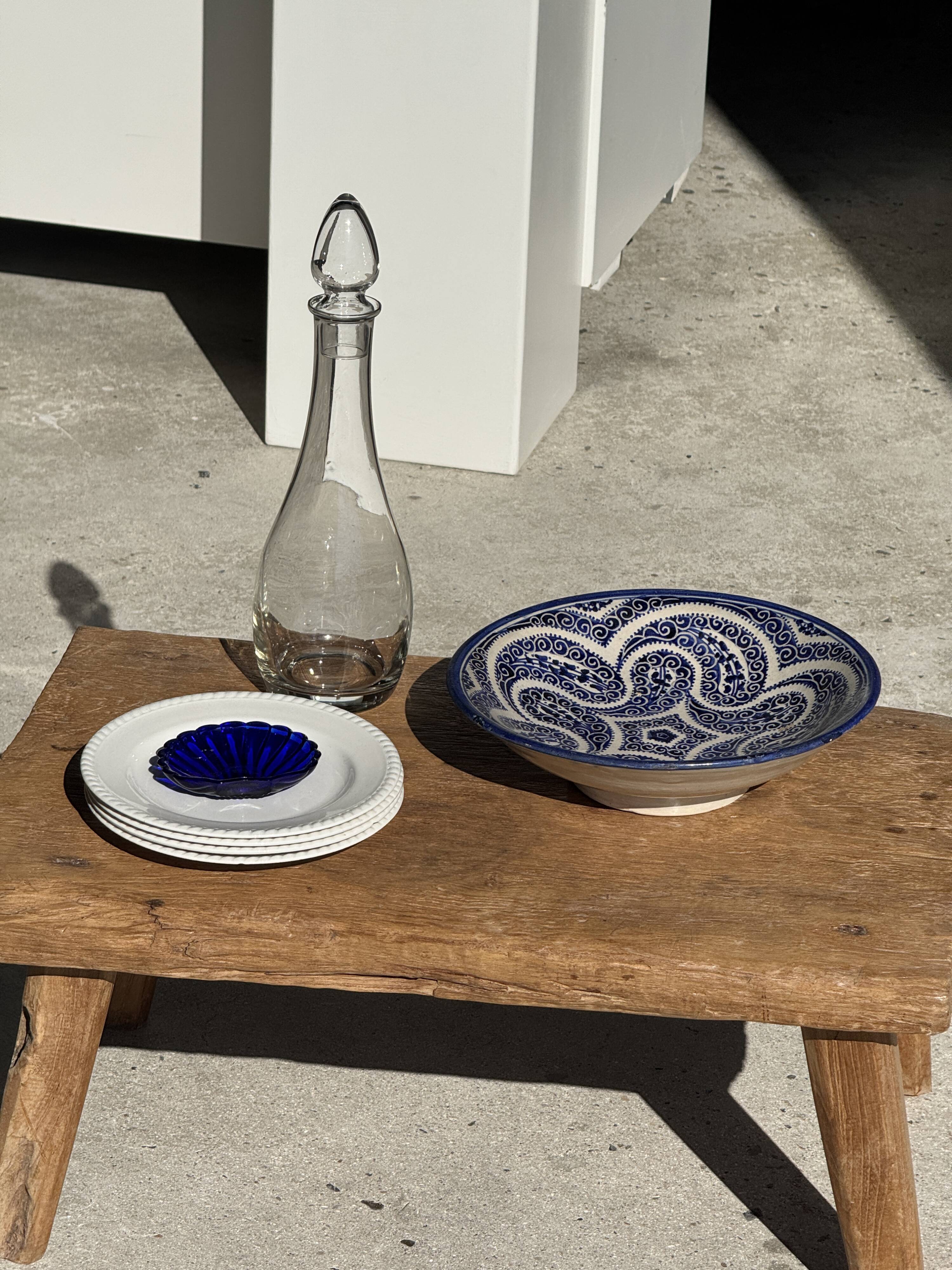 Coupe marocaine en céramique bleu de Fès D28