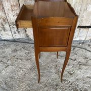 Antique nightstand louis xv style cherry wood drawer + vintage case