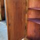 Corner glazed corner cabinet in old cherry wood 1900s