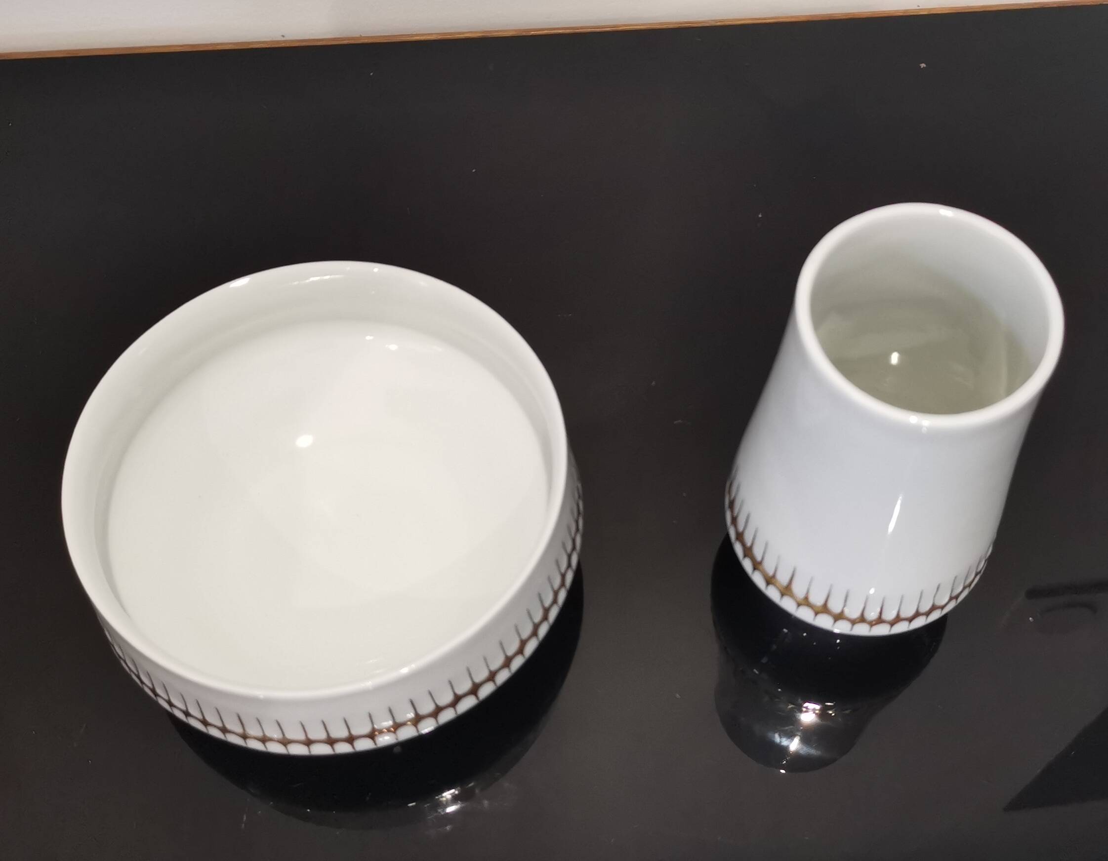 2 old ceramic pots made in Czechoslovakia around 1960s-1970s