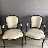 Pair of convertibles striped fabric