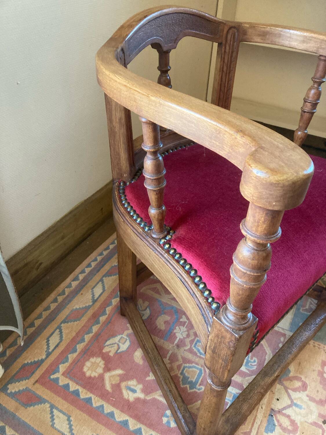 Burgundy church chair