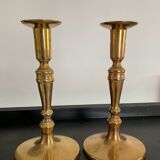 Pair of old bronze candlesticks