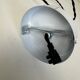 Pair of vintage scandinavian opaline suspensions