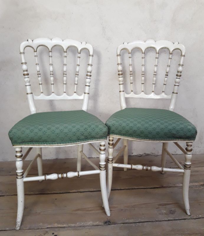 Pair of napoleon III chairs old so-called music