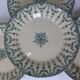 4 flat plates in iron earth from Gien Florentine model 211203