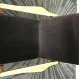 Floating velvet grey velvet chair chic Red Edition