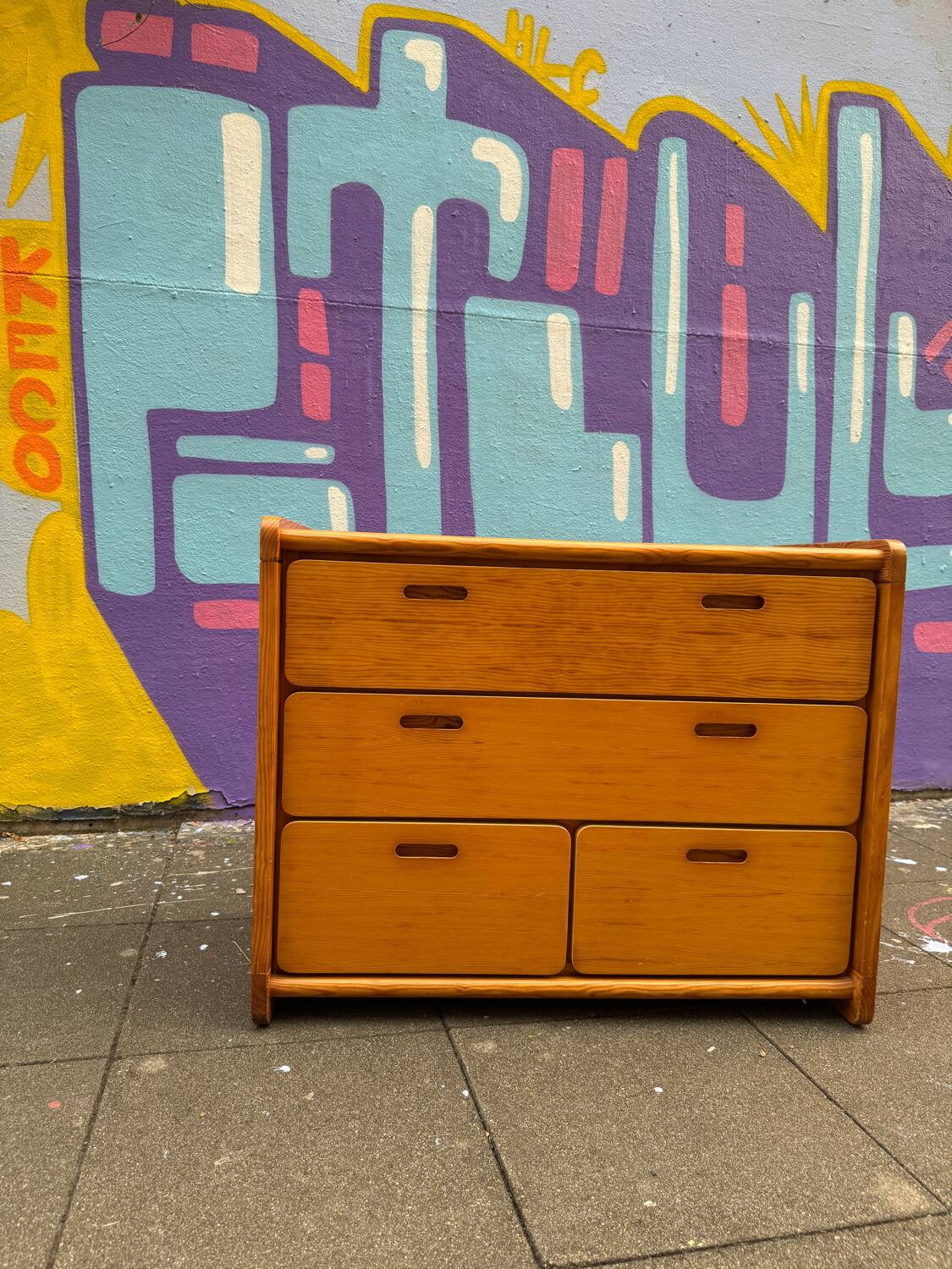Vintage pine chest of drawers, 1980s