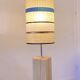Solid oak floor lamp with contemporary shade