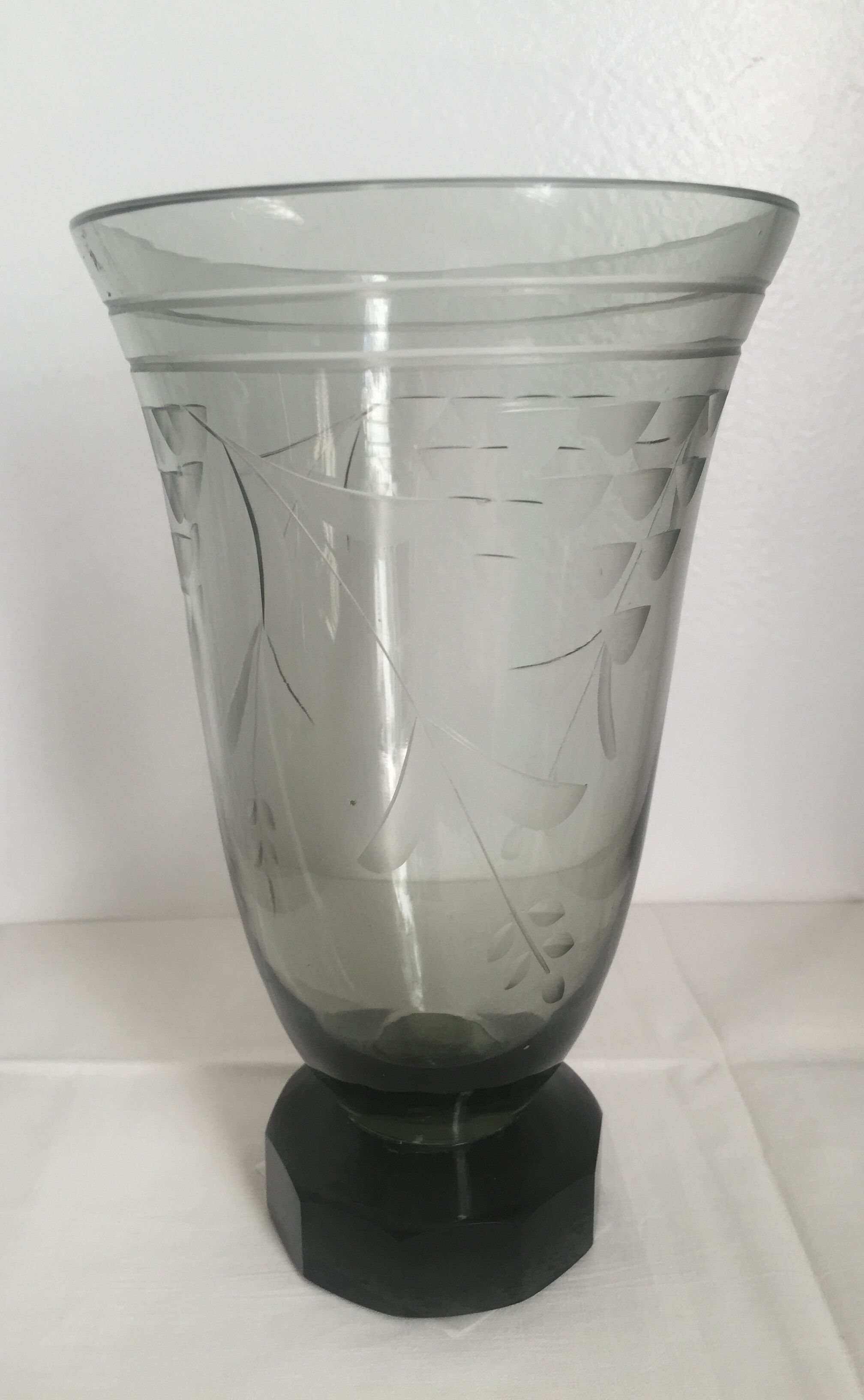 Ancient vase in bohemian crystal