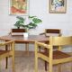 Set of 4 vintage Scandinavian stackable chairs in solid wood - Balzar Beskow - Sweden, 1960s