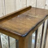 English walnut showcase from the 1950s