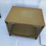 Wicker rattan coffee table 60s-70s