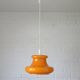 Vintage orange glass pendant light mid century modern retro hanging lamp