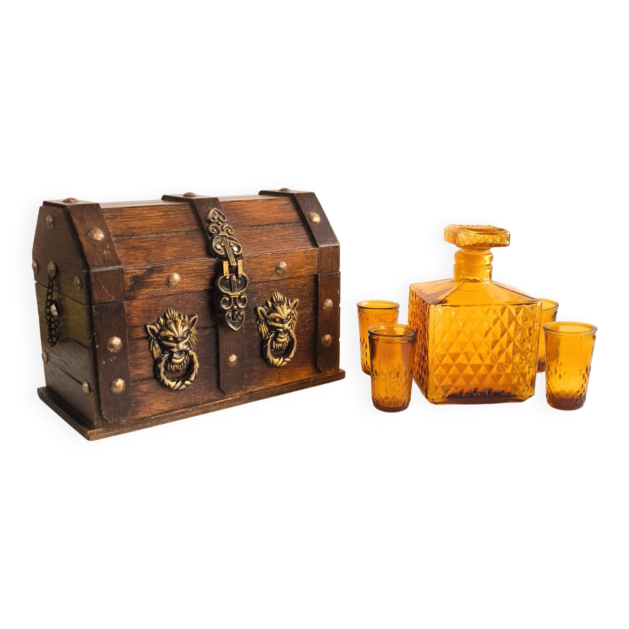 Cofre licorera francés Mid Century