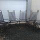 Série de 6 fauteuils de jardin en fer forgé