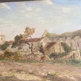 Oil on canvas Vendée landscape