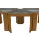Vintage side table by Porada Arredi, 1970s wood and glass