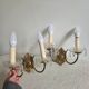 Pair of vintage gold wall sconces Art Deco Rococo from the 50s-70s.