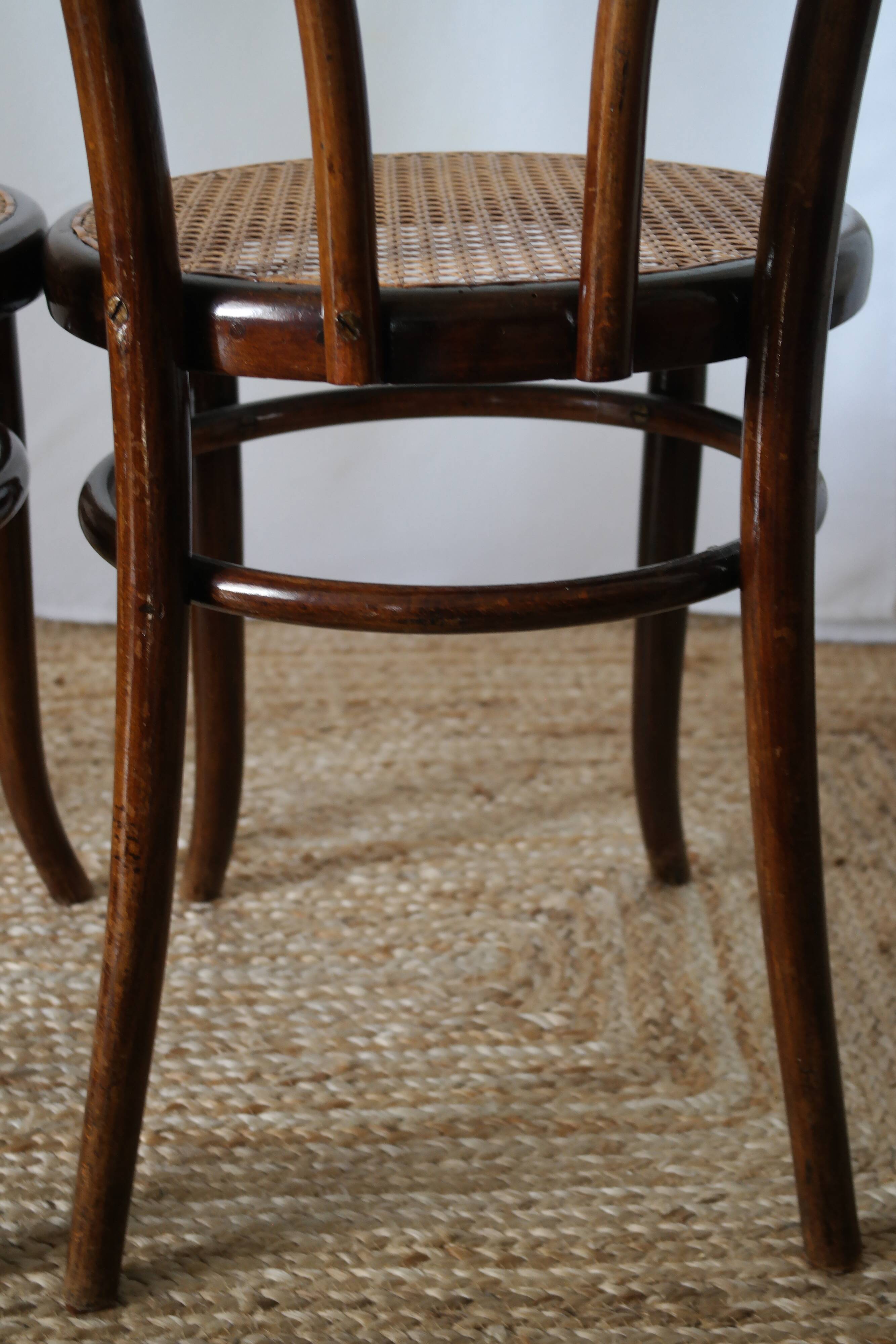 Pair of 20th century Fischel bistro chairs