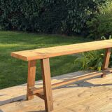 Large antique solid wood bench – 2.40 m