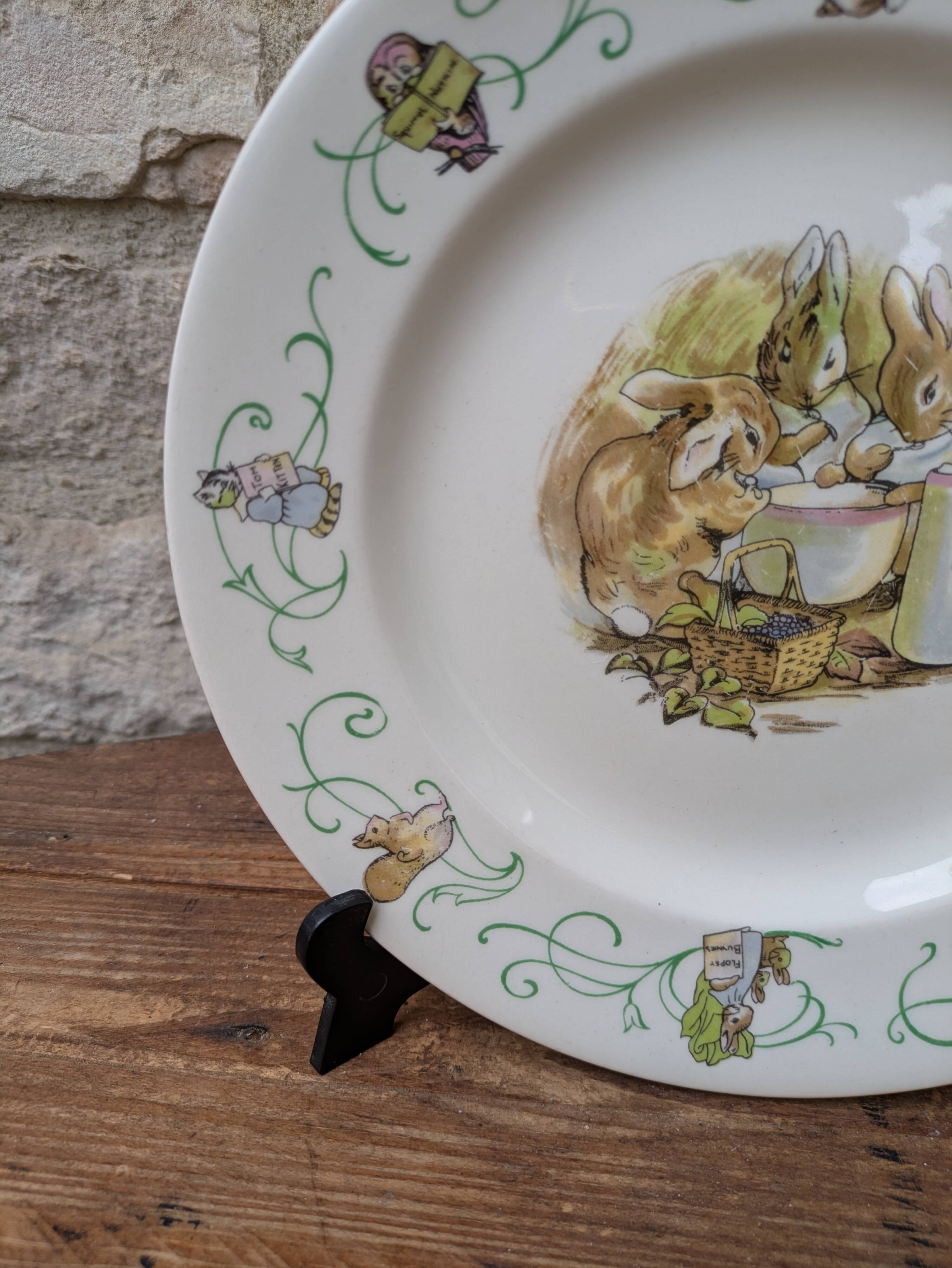 21cm plate Peter Rabbit Wedgwood Barlaston England Beatrix Potter