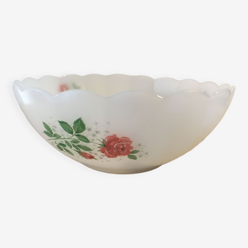 Salad bowl Arcopal vintage 70s pink pattern