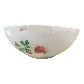 Salad bowl Arcopal vintage 70s pink pattern