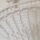 Peacock rattan headboard painted white