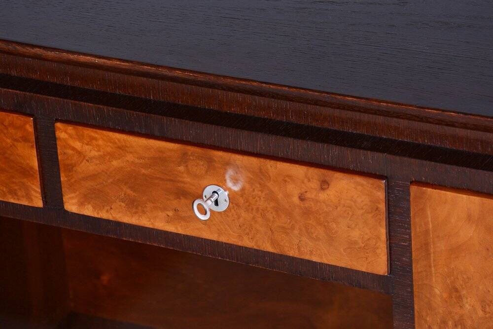 Art Deco Czechia Writing Table in Oak and Ash, 1930s