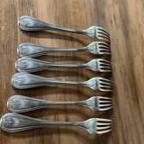 Ensemble de 6 fourchettes en métal argenté
