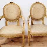 Louis XVI style living room in gilded wood