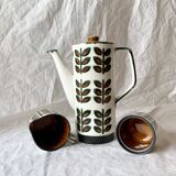 Boch Rambouillet - 1 coffee maker (25 cm), 1 milk jug, 1 sugar bowl and 2 cups - 1960