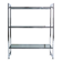 Vintage Italian freestanding shelf in chrome with glass shelves, 1970s.