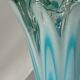 Vintage blue blown glass vase
