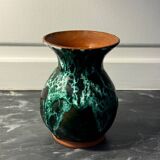 Small vase with flamed enamel