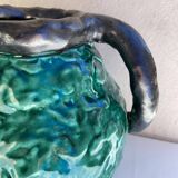 Pair of Jerome Massier vases, Vallauris, 1950s