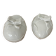 Pair of porcelain egg-shaped pocket trays