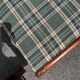 Lot of 3 vintage checkered wood and fabric chairs.