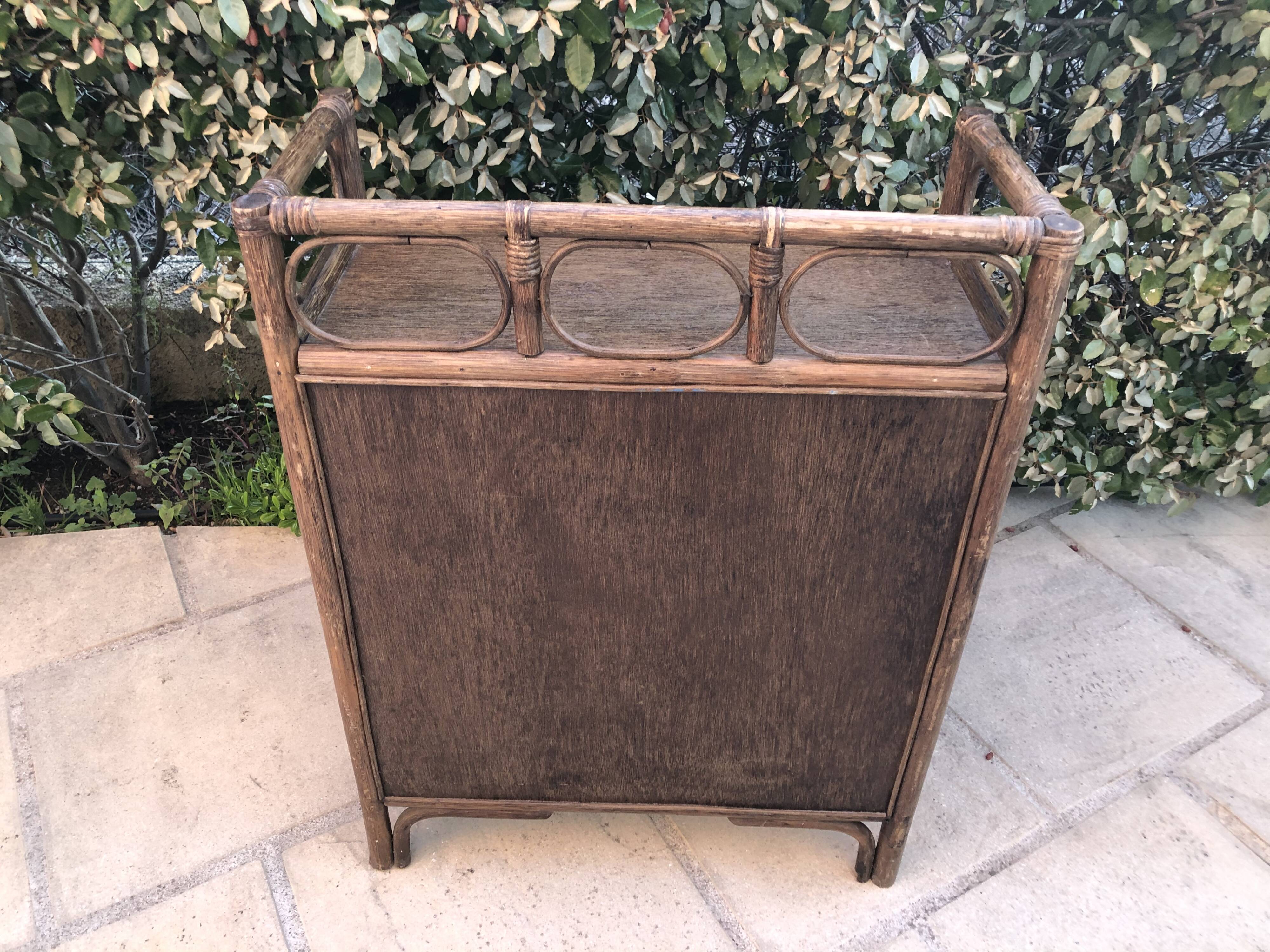 Rattan and bamboo buffet